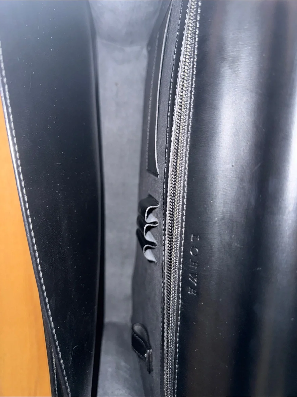 Loewe Classic Black Leather Briefcase - Sleek Professional Carry